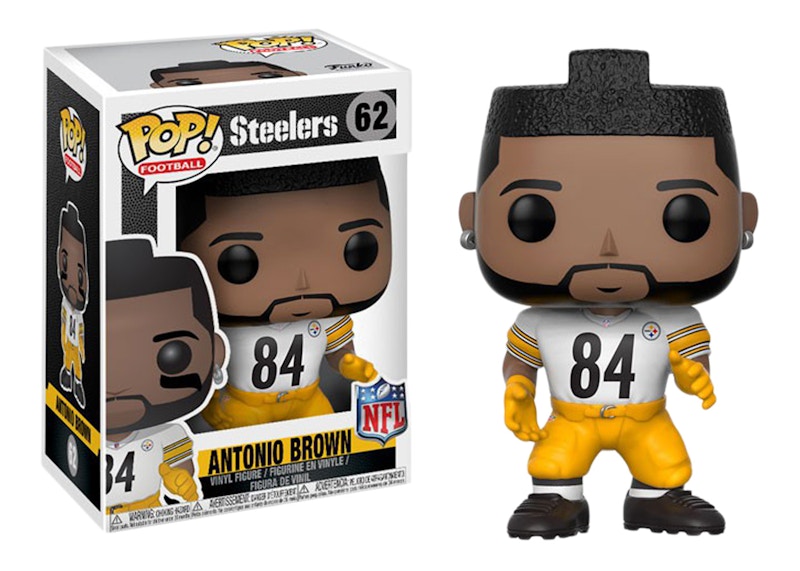 Funko Pop! Football Pittsburgh Steelers Antonio Brown White Jersey Figure #62