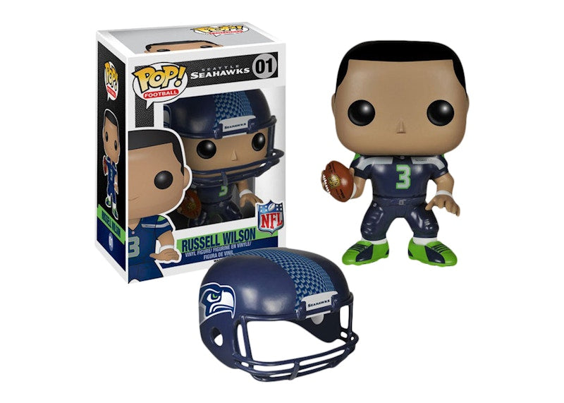 Funko Pop! Football Seattle Seahawks Russel Wilson Blue Uniform Figure #01
