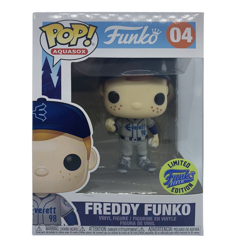 Funko Pop! Freddy Funko Baseball Grey Aquasox Funko Field Edition Figure #04