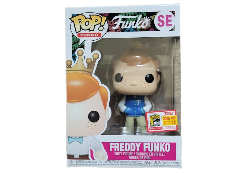 Funko Pop! Freddy Funko (Blue Letterman Jacket) SDCC 2018 Exclusive /2000 Figure SE