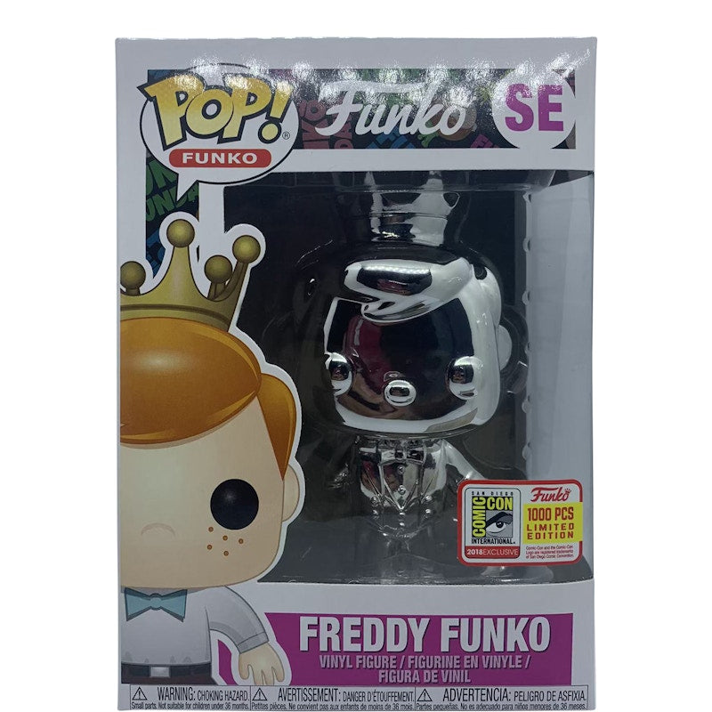 Funko Pop! Freddy Funko (Bowtie) (Chrome Silver) SDCC Special Edition