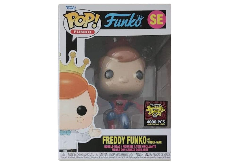 Funko Pop! Fundays Box of Fun Blacklight Battle Freddy Funko As Spider-Man SE (LE 4000)