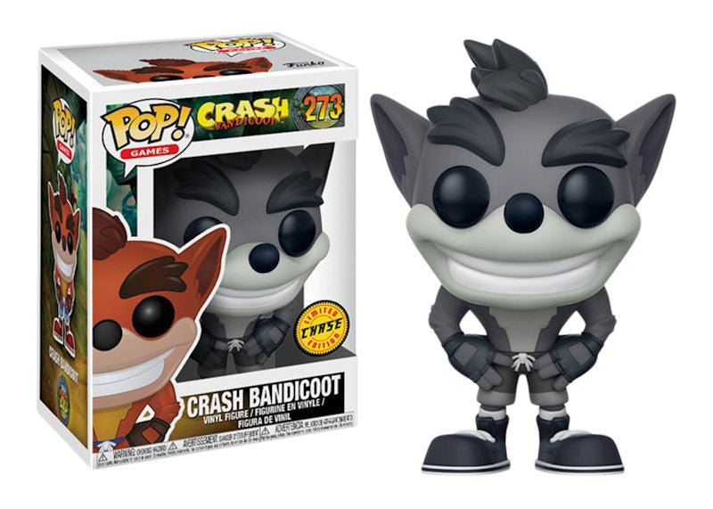 Funko Pop! Games Crash Bandicoot Crash Bandicoot (Black/White) (Chase) Figure #273