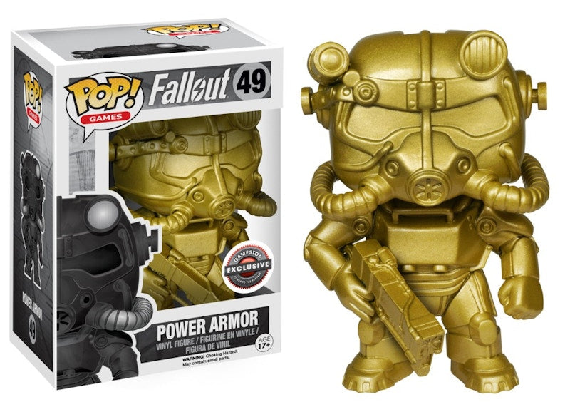 Funko Pop! Games Fallout Power Armor (Gold) (Chase) Gamestop Exclusive Figure #490