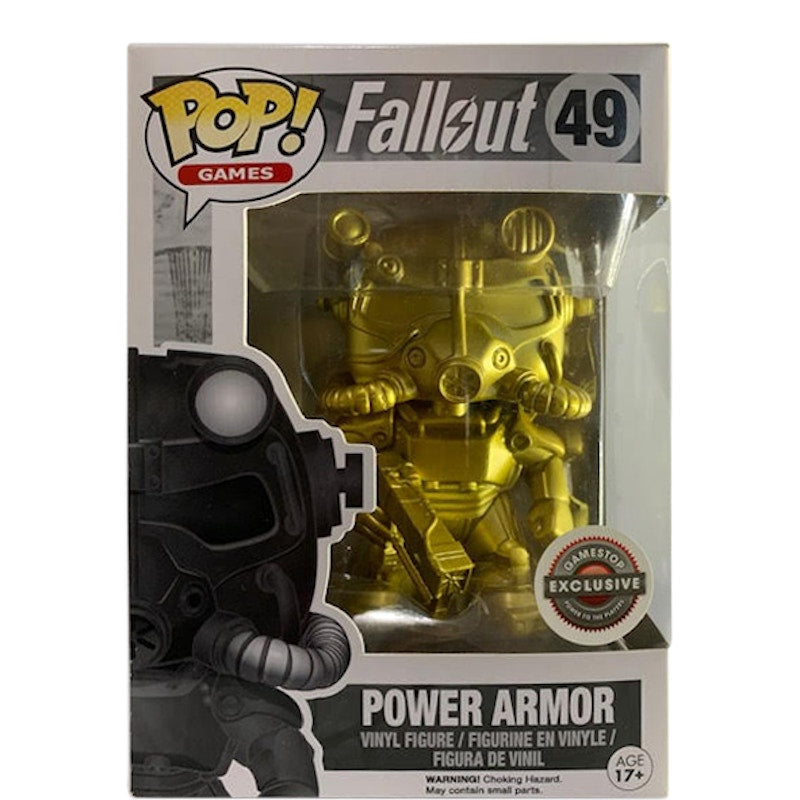 Funko Pop! Games Fallout Power Armor (Gold) Game Stop Exclusive Figure #49