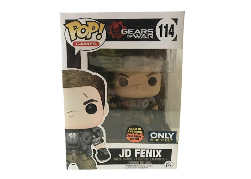 Funko Pop! Games Gears of War JD Fenix (Armored) (Glow) Swarm Gunk Best Buy Exclusive Figure #114