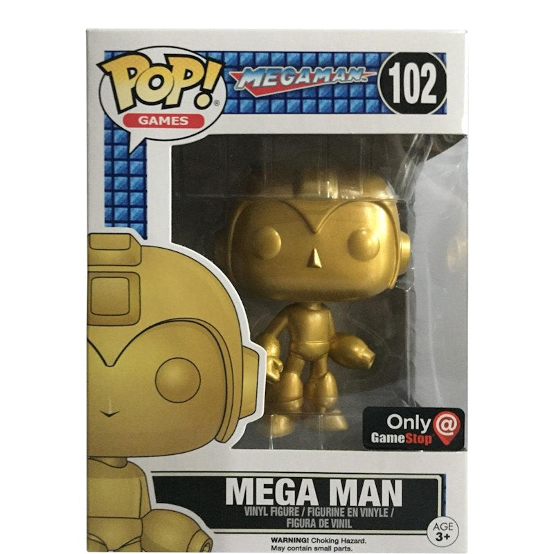 Funko Pop! Games Mega Man (Gold) Game Stop Exclusive Figure #102