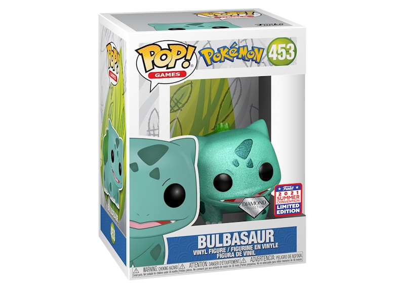 Funko Pop! Games Pokemon Bulbasaur Diamond Collection 2021 Summer Convention Exclusive Figure #453
