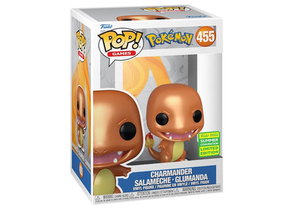 Funko Pop! Games Pokemon Charmander (Metallic) 2022 Summer Convention Exclusive Multi-Language Figure #455
