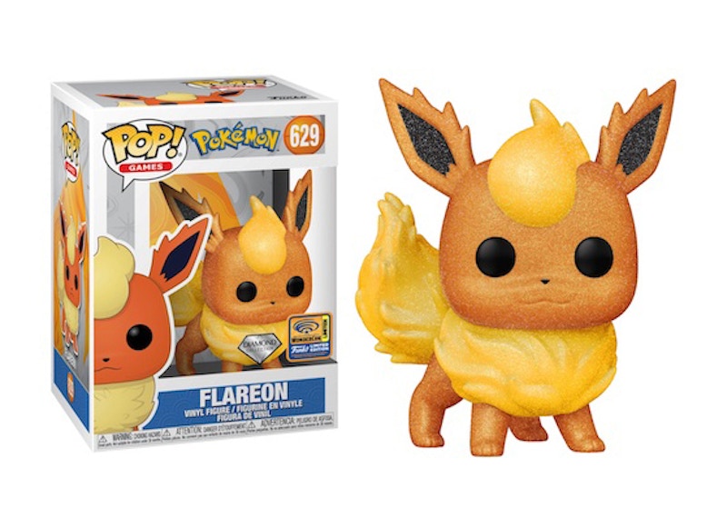 Funko Pop! Games Pokemon Flareon (Diamond Collection) 2021 Wonder Con Figure #629