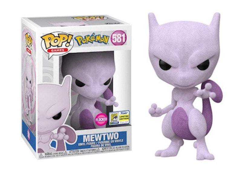 Funko Pop! Games Pokemon Mewtwo (Flocked) 2020 SDCC Figure #581