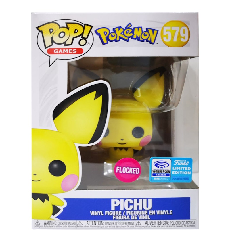 Funko Pop! Games Pokemon Pichu (Flocked) WonderCon Figure #579