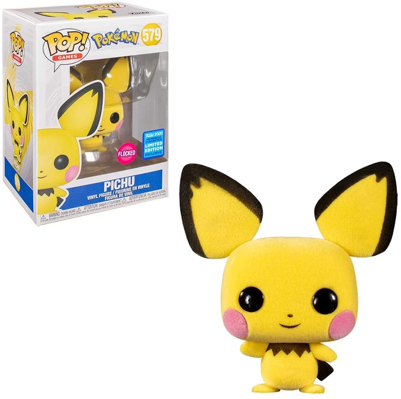 Funko Pop! Games Pokemon Pichu (Flocked) Wonderous Convention Exclusive Figure #579