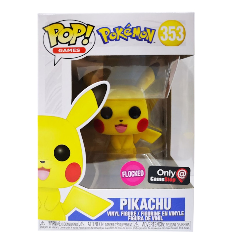 Funko Pop! Games Pokemon Pikachu (Flocked) GameStop Exclusive Figure #353