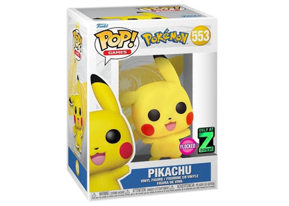 Funko Pop! Games Pokemon Pikachu (Waving) Flocked Zavvi Exclusive Figure #553