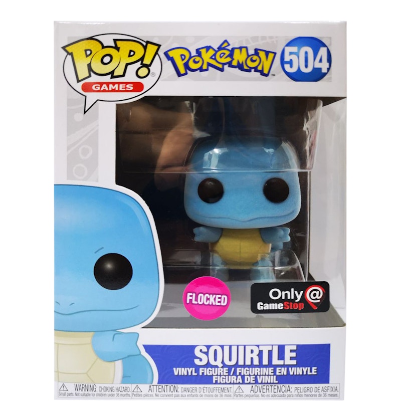 Funko Pop! Games Pokemon Squirtle (Flocked) GameStop Exclusive Figure #504