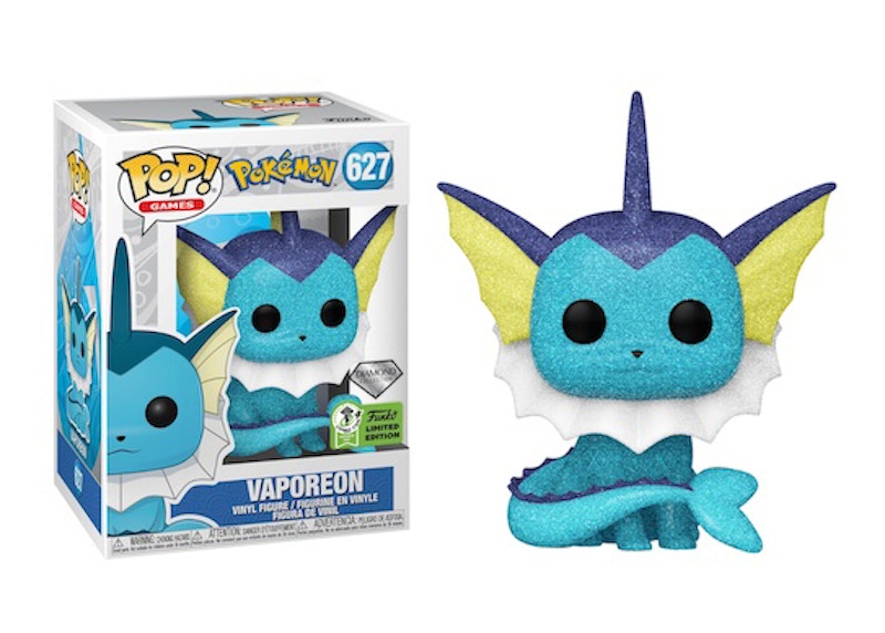 Funko Pop! Games Pokemon Vaporeon (Diamond Collection) 2021 Emerald City Comic Con Figure #627