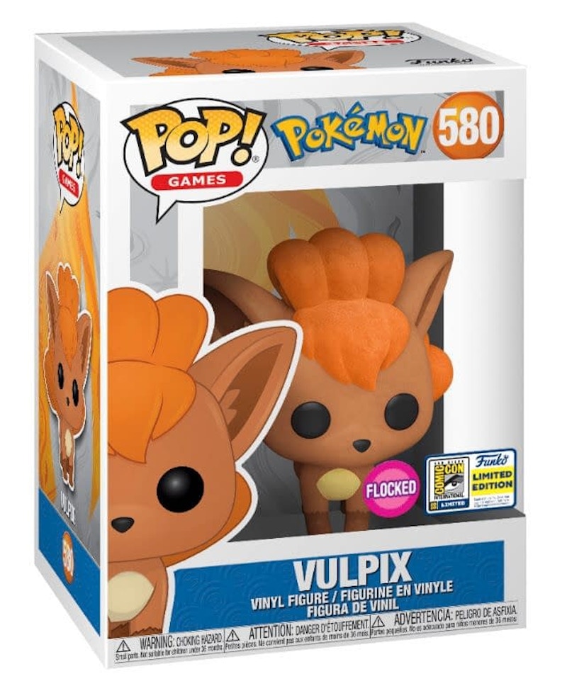 Funko Pop! Games Pokemon Vulpix (Flocked) SDCC Exclusive Figure #580
