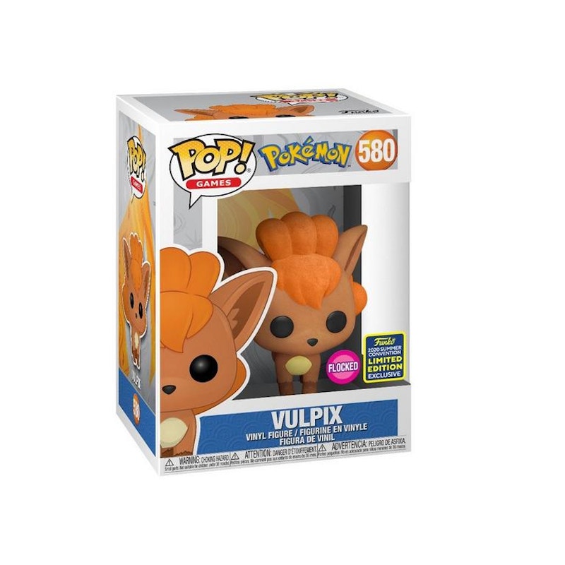 Funko Pop! Games Pokemon Vulpix (Flocked) Summer Convention Exclusive Figure #580