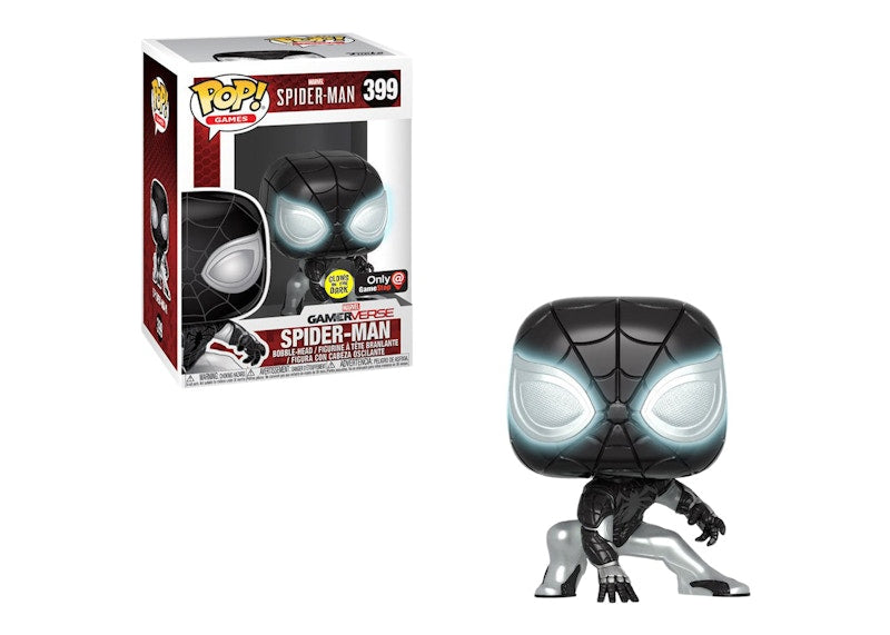 Funko Pop! Games Spider-Man Spider-Man Negative Suit (Glow) GameStop Exclusive Bobble-Head #399