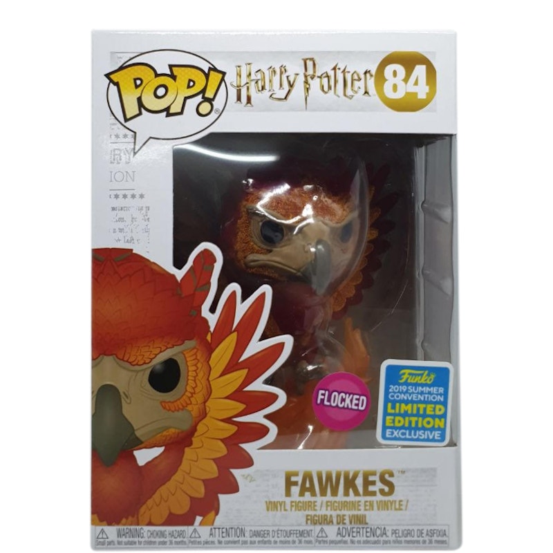Funko Pop! Harry Potter Fawkes (Flocked) Summer Convention Exclusive Figure #84