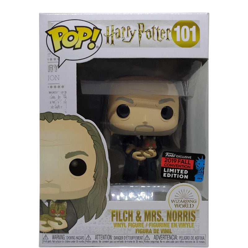 Funko Pop! Harry Potter Filch & Mrs. Norris Fall Convention Edition Figure #101