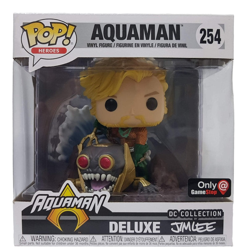 Funko Pop! Hereos Aquaman Gamestop Exclusive Deluxe Figure #254