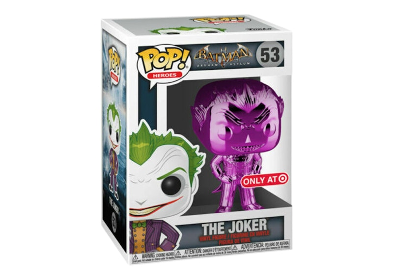 Funko Pop! Heroes Batman Arkham Asylum The Joker (Purple Chrome) Target Exclusive Figure #53