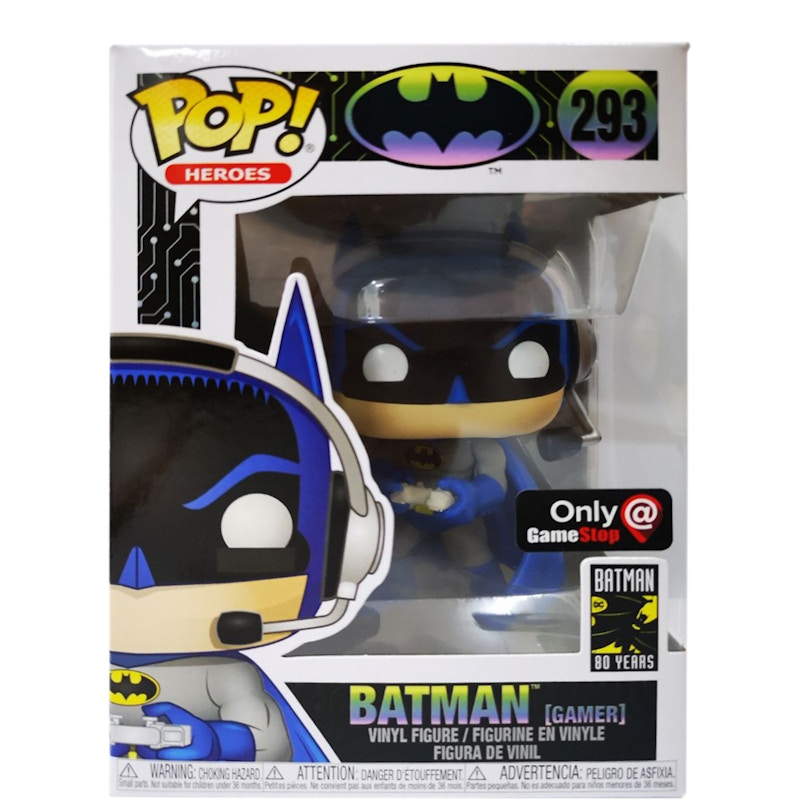 Funko Pop! Heroes Batman (Gamer) GameStop Exclusive Figure #293