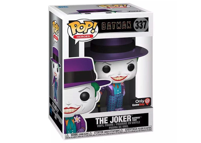 Funko Pop! Heroes Batman The Joker Batman 1989 GameStop Exclusive Figure #337