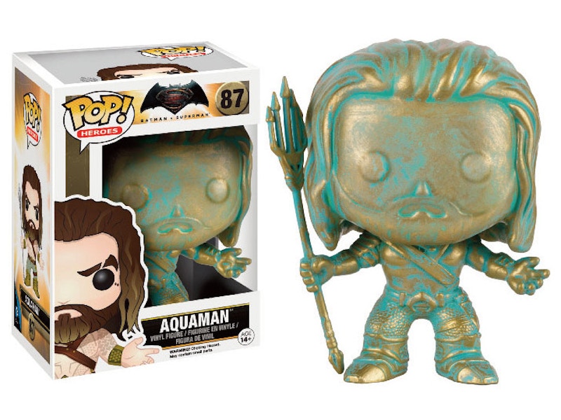 Funko Pop! Heroes DC Batman v Superman Aquaman Patina Exclusive Figure #87