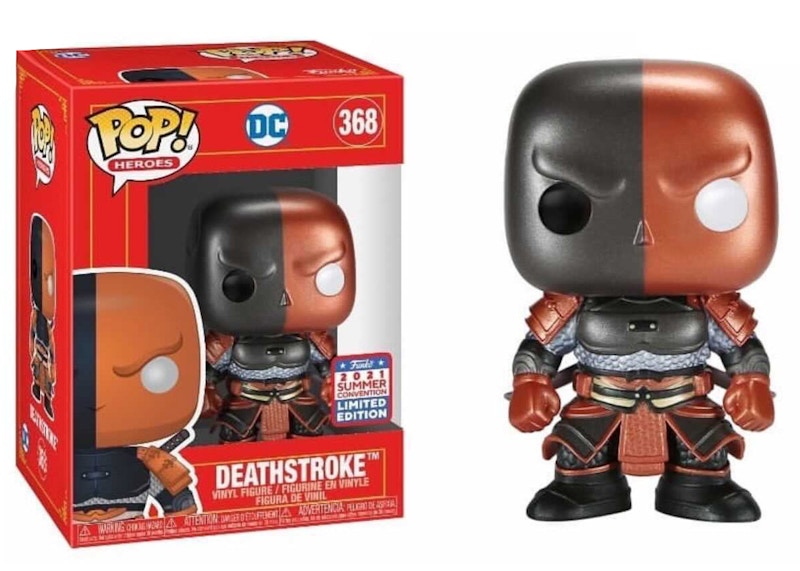 Funko Pop! Heroes DC Deathstroke Metallic 2021 Summer Convention Exclusive Figure #368