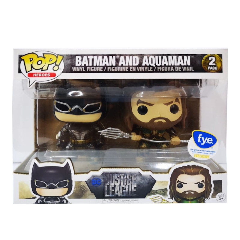 Funko Pop! Heroes DC Justice League Batman and Aquaman FYE Exclusive 2 Pack