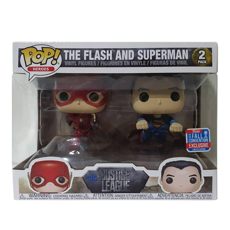 Funko Pop! Heroes DC Justice League The Flash and Superman Fall Convention 2 Pack