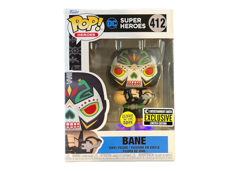Funko Pop! Heroes DC Super Heroes Bane Dia De Los (Glow) Entertainment Earth Exclusive Figure #412