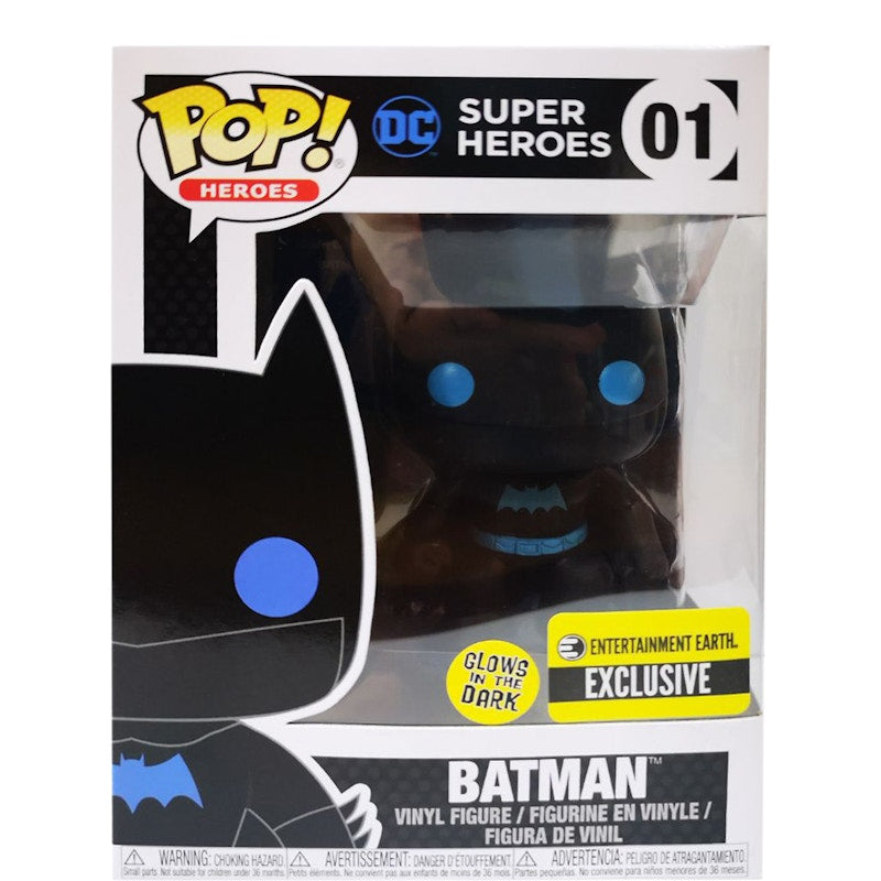 Funko Pop! Heroes DC Super Heroes Batman (Glow) Entertainment Earth Exclusive Figure #01