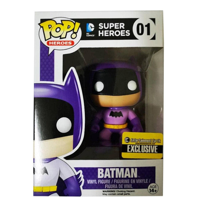 Funko Pop! Heroes DC Super Heroes Batman (Purple) Entertainment Earth Exclusive Figure #01
