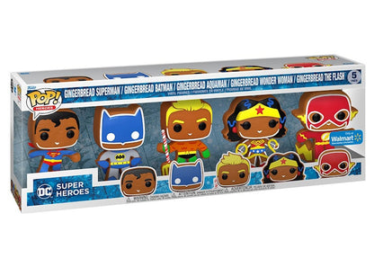 Funko Pop! Heroes DC Super Heroes Holiday Gingerbread Walmart Exclusive 5-Pack
