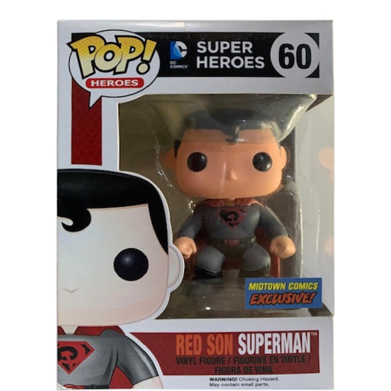 Funko Pop! Heroes DC Super Heroes Red Son Superman Midtown Comics Exclusive Figure #606