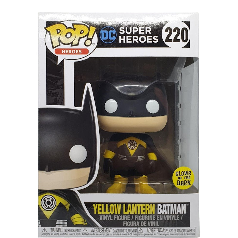 Funko Pop! Heroes DC Super Heroes Yellow Lantern Batman (Glow) Figure #220