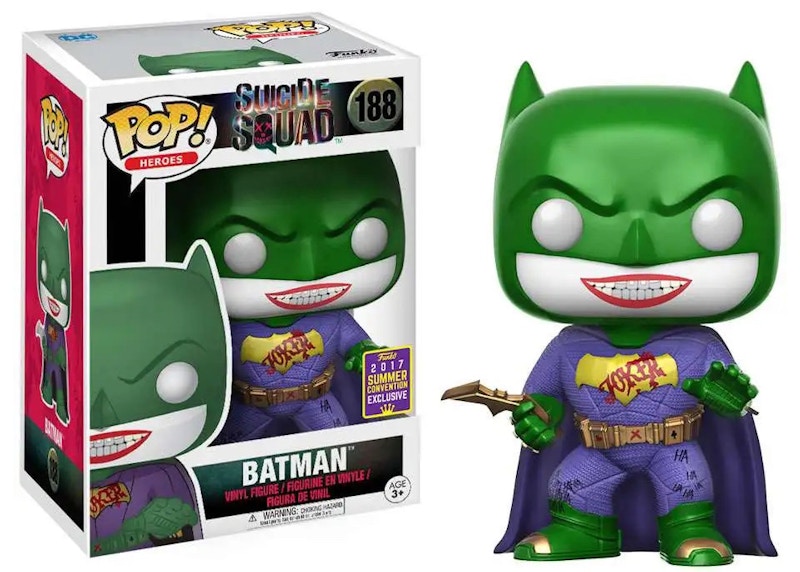 Funko Pop! Heroes Suicide Squad Batman (As Joker) 2017 Summer Convention Exclusive Figure #188