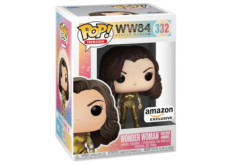 Funko Pop! Heroes Wonder Woman 1984 Wonder Woman In Golden Armor Amazon Exclusive Figure #332