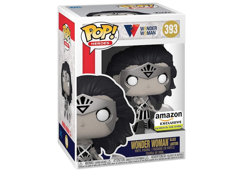 Funko Pop! Heroes Wonder Woman: Wonder Woman As Black Lantern GITD Amazon Exclusive Figure #393
