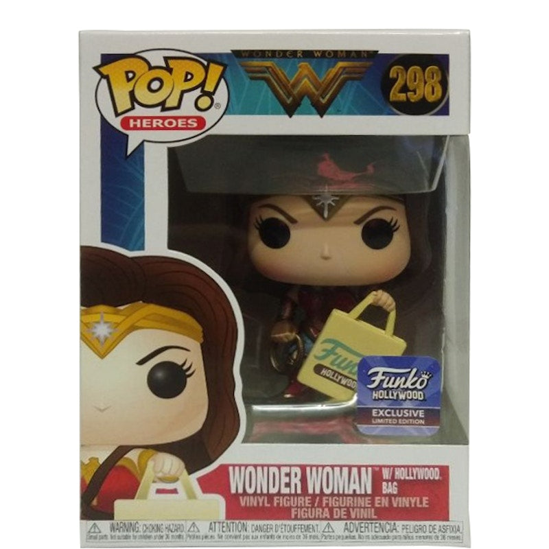 Funko Pop! Heroes Wonder Woman w/ Hollywood Bag Funko Hollywood Exclusive Figure #298