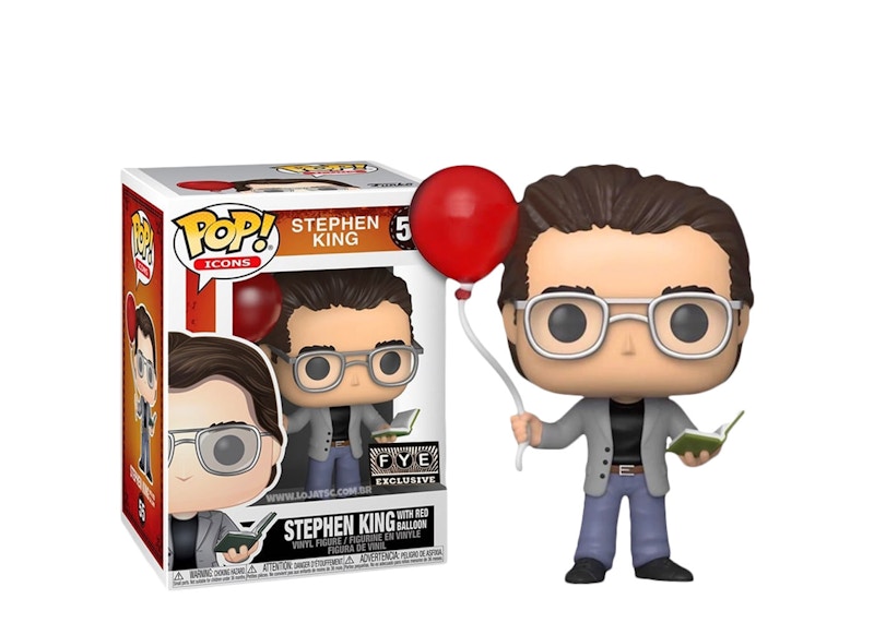 Funko Pop! Icons Funko Stephen King with Red Balloon FYE Exclusive Figure #55