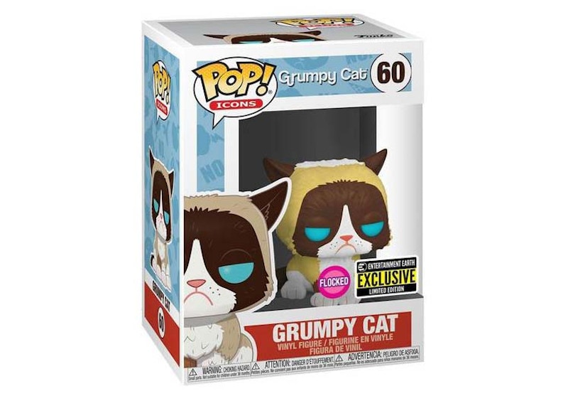 Funko Pop! Icons Grumpy Cat (Flocked) Entertainment Earth Exclusive Figure #60