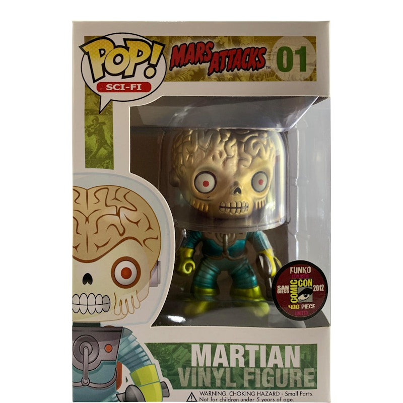 Funko Pop! Mars Attack Martian (Metallic) SDCC Figure #01