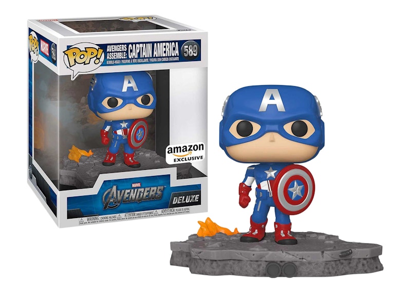 Funko Pop! Marvel Avengers Avengers Assemble: Captain America Deluxe Amazon Exclusive Figure #589