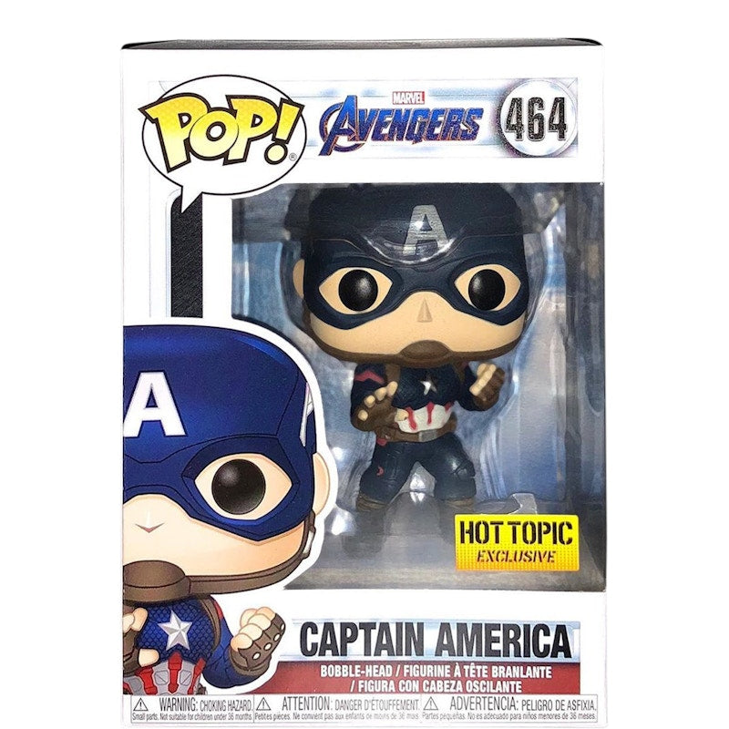 Funko Pop! Marvel Avengers Captain America Hot Topic Exclusive Bobble-Head Figure #464