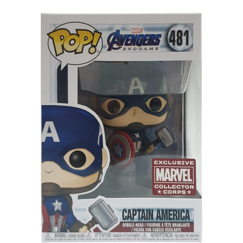 Funko Pop! Marvel Avengers Endgame Captain America Marvel Collector Corps Exclusive Figure #481